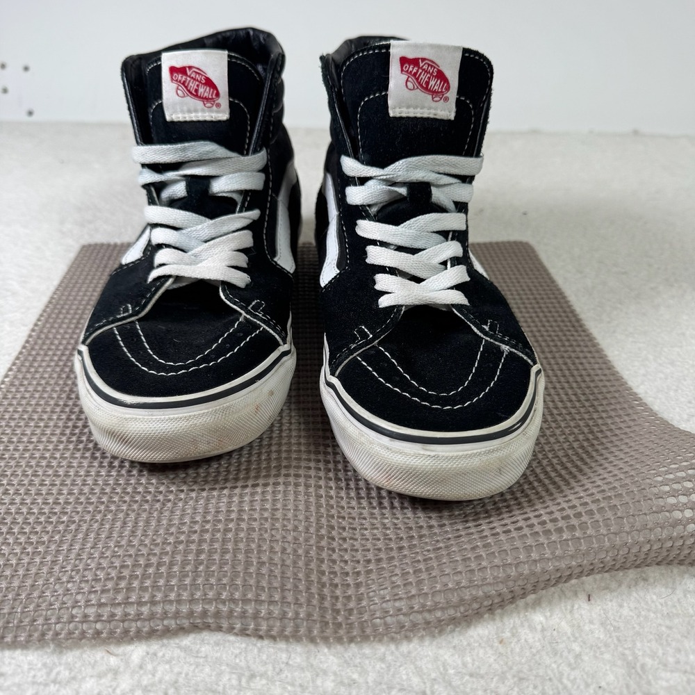 Vans Sk8-Hi Sneakers Men 6.5 Women 8 Black White Good Classic High Top Skate